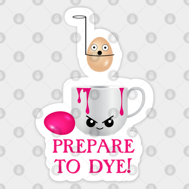 Funny Easter Prepare to Dye PinkEggs Sticker by HolidayBug