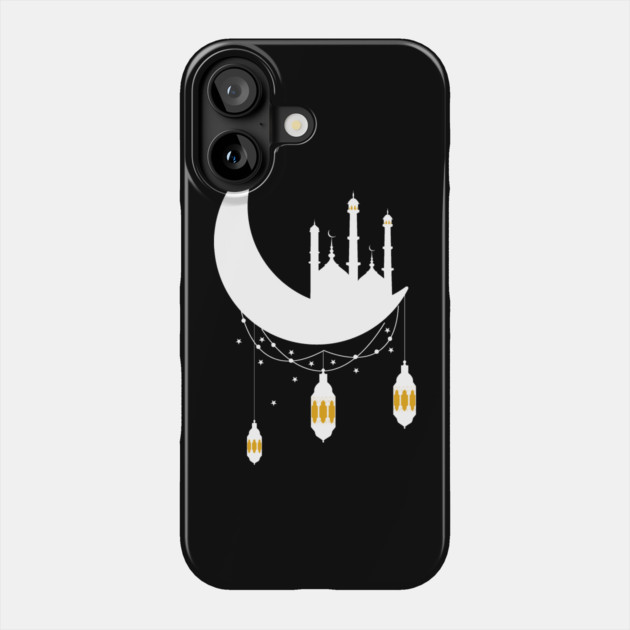 Ramadan Mosque Moon Lanterns, White Phone Case by HolidayBug