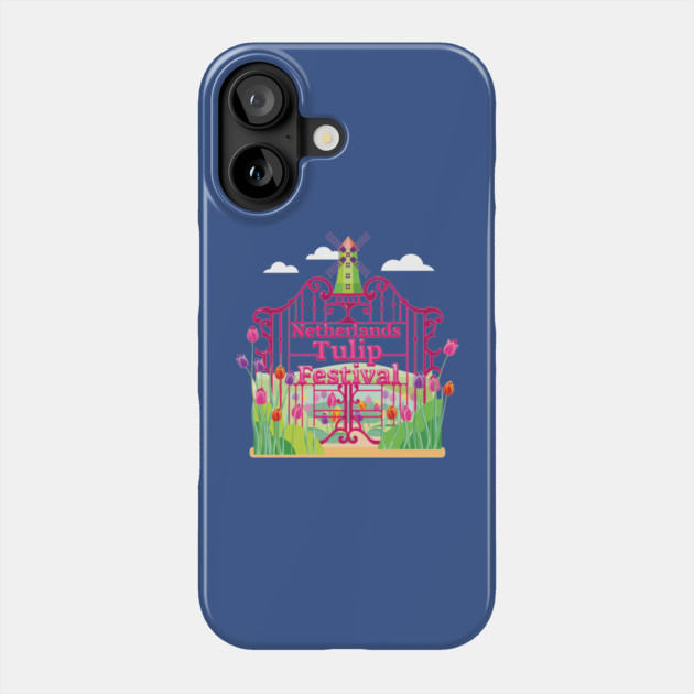Tulip Festival, Windmill, gates Phone Case by HolidayBug