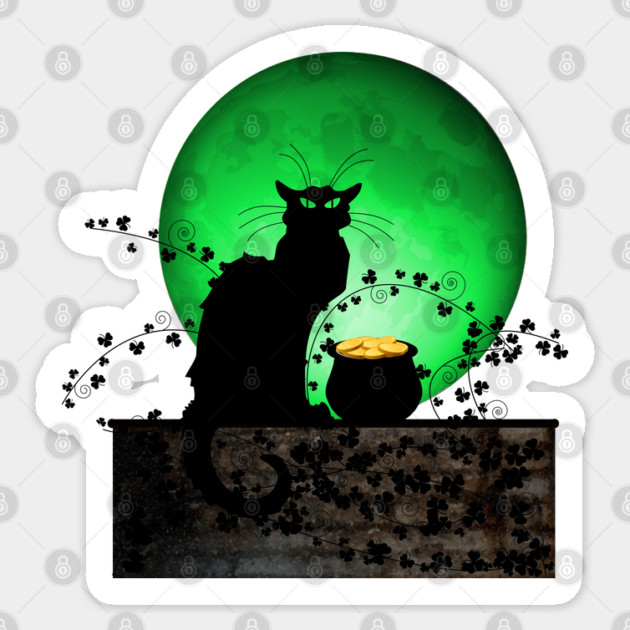 St. Patrick's Day Chat Noir Sticker by HolidayBug