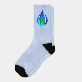 Water Drop and Turtle Socks