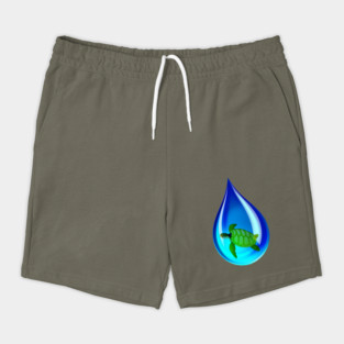 Water Drop and Turtle Shorts
