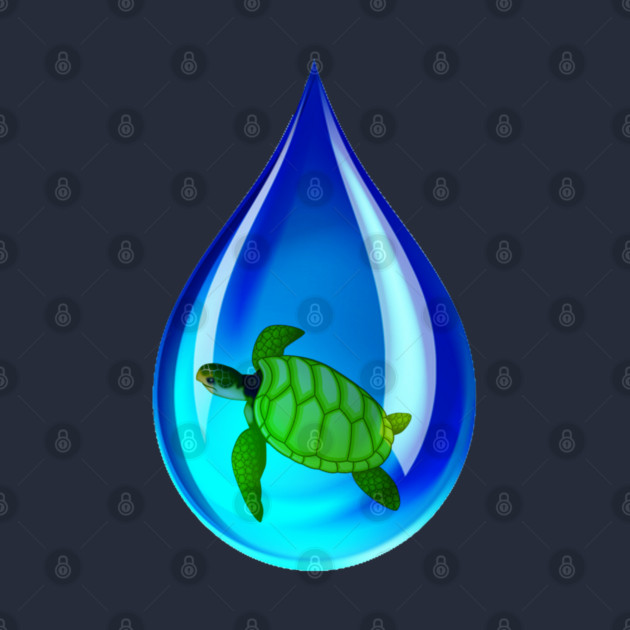 Water Drop and Turtle by HolidayBug