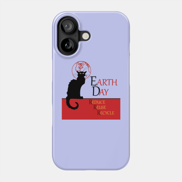 Chat Noir Earth Day Phone Case by HolidayBug
