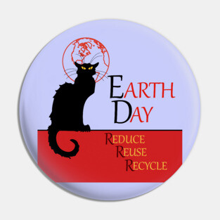 Chat Noir Earth Day Pin