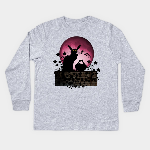 Chat Noir Easter Kids Long Sleeve T-Shirt by HolidayBug