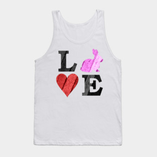 Easter LOVE with Heart and Bunny Tank Top