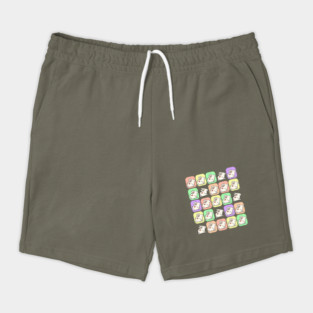 White Bunnies Patchwork Shorts