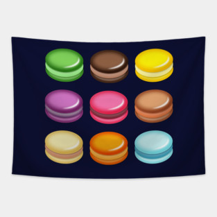Rows and Rows of Macarons Tapestry