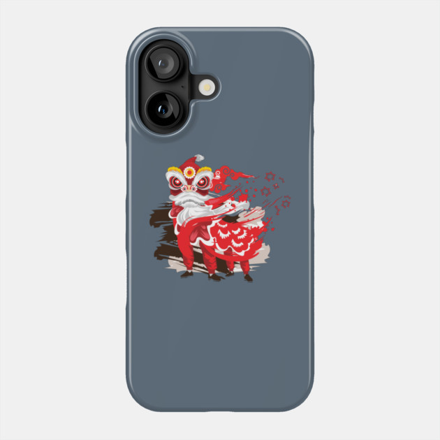 Chinese Red Lion Dancers Phone Case by HolidayBug