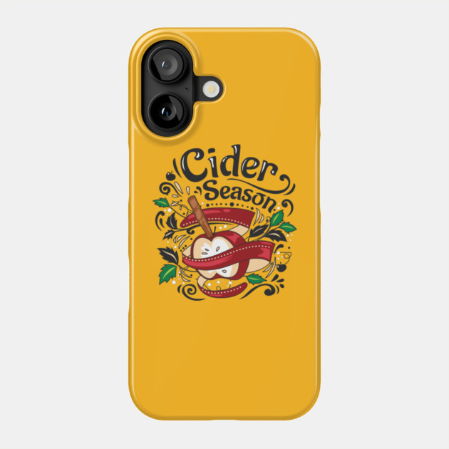 Apple Cider Season, graphic illustration Phone Case by HolidayBug