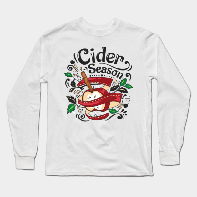 Apple Cider Season, graphic illustration Long Sleeve T-Shirt by HolidayBug