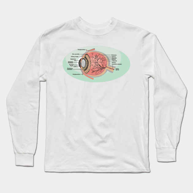 National Eye Care Month, Eye Diagram Long Sleeve T-Shirt by HolidayBug