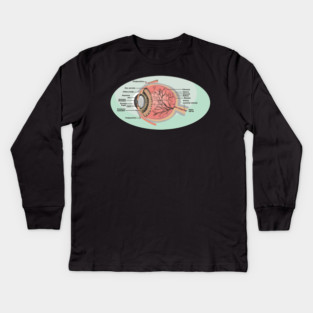 National Eye Care Month, Eye Diagram Kids Long Sleeve T-Shirt