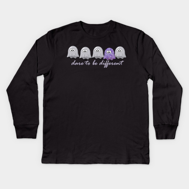 Dare to be Different Ghosts Kids Long Sleeve T-Shirt by HolidayBug
