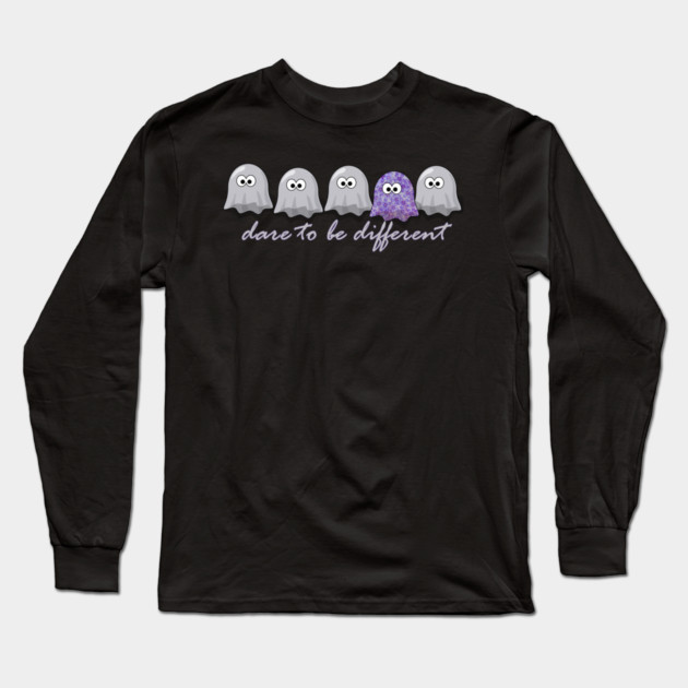 Dare to be Different Ghosts Long Sleeve T-Shirt by HolidayBug