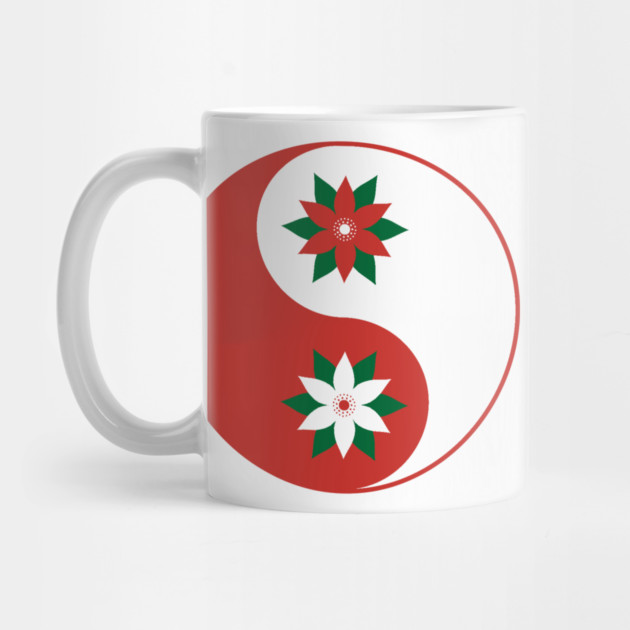 Christmas Poinsettia Yin Yang by HolidayBug