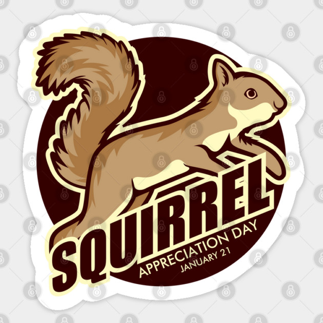 Squirrel Appreciation Day Sticker by HolidayBug