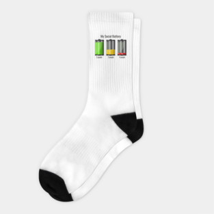 My Social Battery Levels Socks