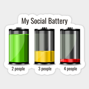 My Social Battery Levels Sticker