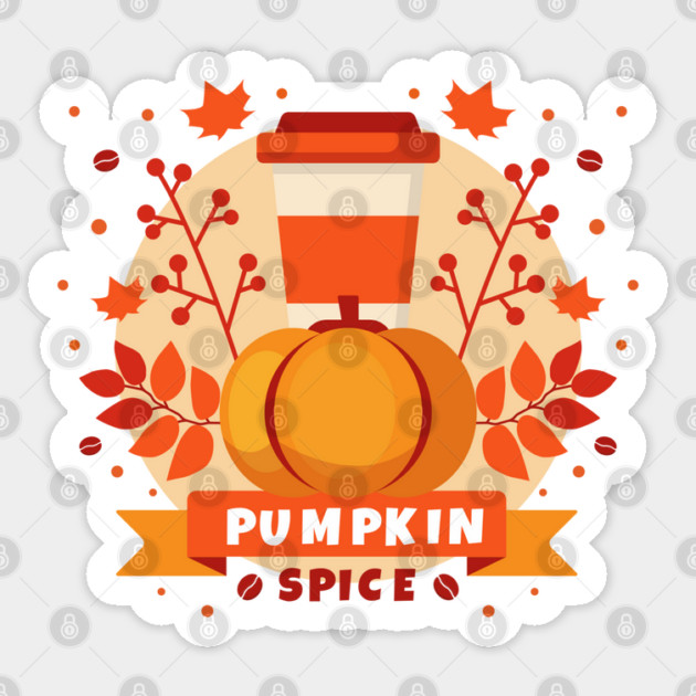 National Pumpkin Spice Day, coffee, fall leaves Sticker by HolidayBug
