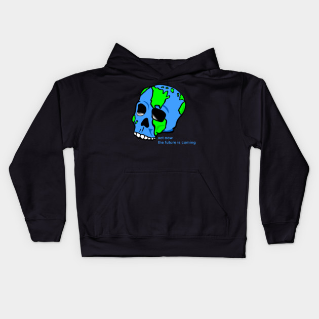 Earth Skull Kids Hoodie by HolidayBug