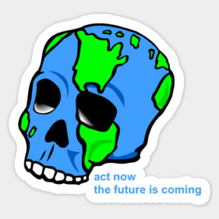 Earth Skull Sticker