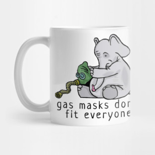 Gas Masks Elephant Mug