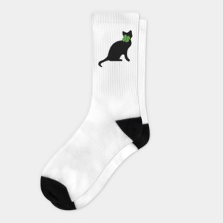 Shamrock Kitty Socks