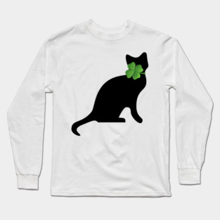 Shamrock Kitty Long Sleeve T-Shirt