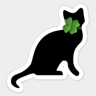 Shamrock Kitty Sticker