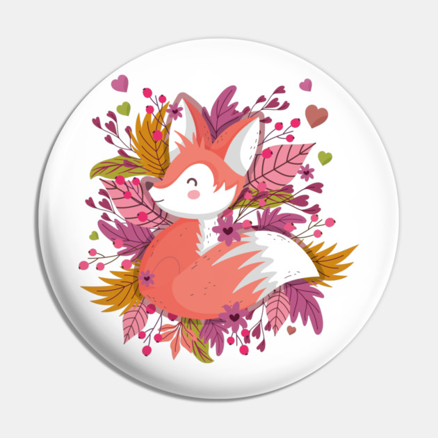 Autumn Fox & Berries Pin by HolidayBug