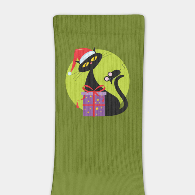 1950s Christmas Cat and Mouse by HolidayBug