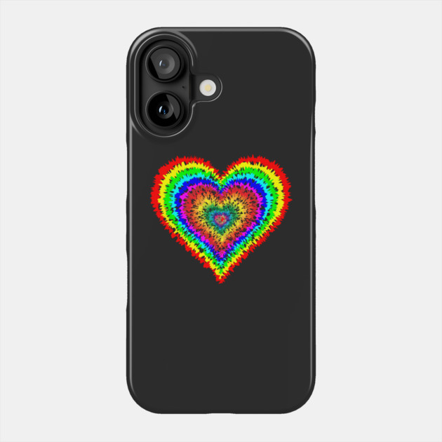 Tie Dye Heart Phone Case by HolidayBug
