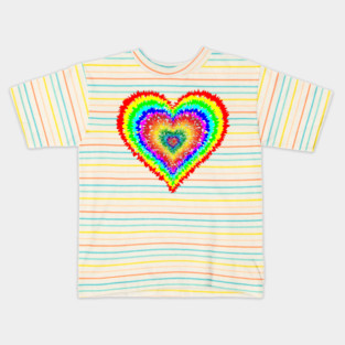 Tie Dye Heart Kids T-Shirt