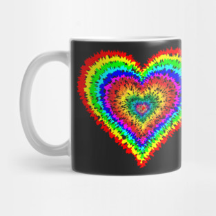 Tie Dye Heart Mug