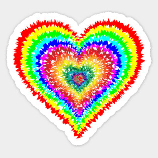 Tie Dye Heart Sticker