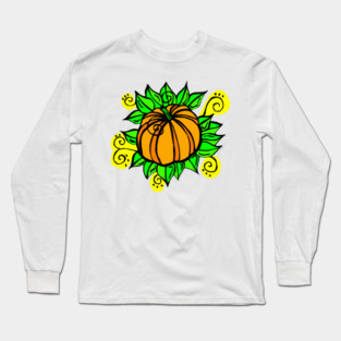 Retro Autumn Pumpkin Long Sleeve T-Shirt
