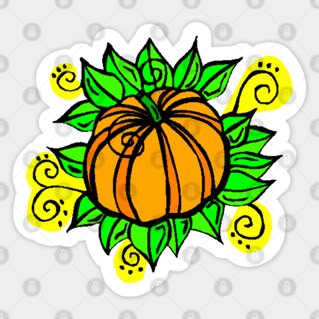 Retro Autumn Pumpkin Sticker by HolidayBug
