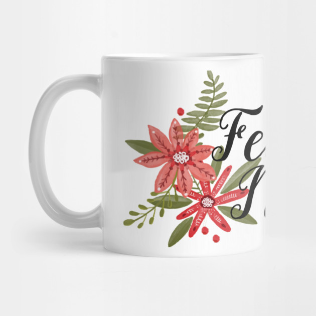 Feliz Navidad with Poinsettias by HolidayBug