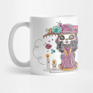 Watercolor La Catrina Mug