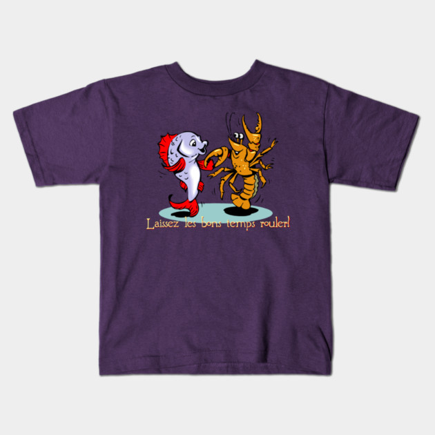 Laissez les bons temps rouler! Crawfish Mardi Gras Kids T-Shirt by HolidayBug