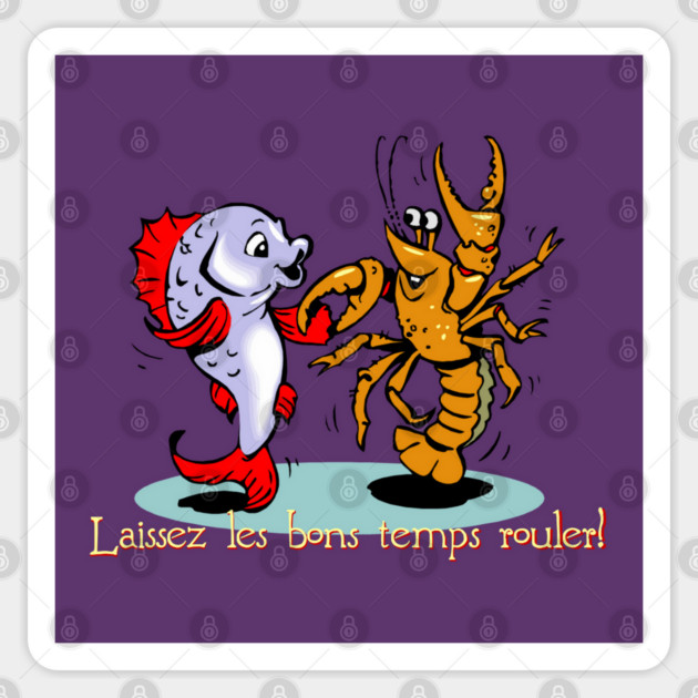 Laissez les bons temps rouler! Crawfish Mardi Gras Sticker by HolidayBug