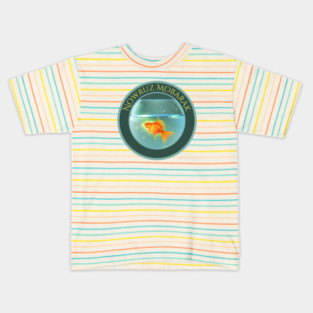 Nowruz Mobarak Goldfish in Bowl Kids T-Shirt