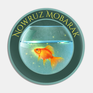 Nowruz Mobarak Goldfish in Bowl Pin