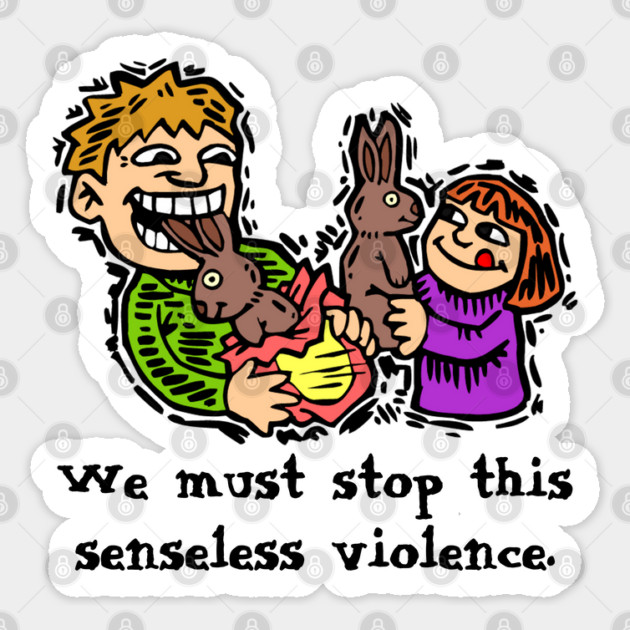 Senseless Easter Violence Sticker by HolidayBug