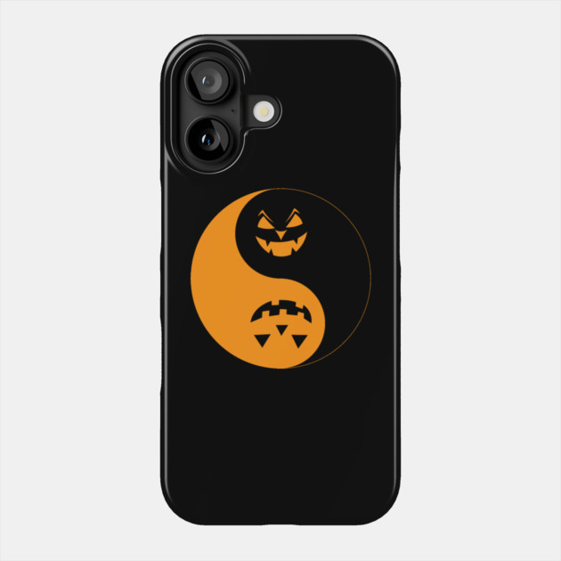 Halloween Jack o-lantern Yin Yang Phone Case by HolidayBug