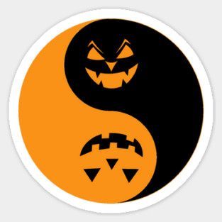 Halloween Jack o-lantern Yin Yang Sticker