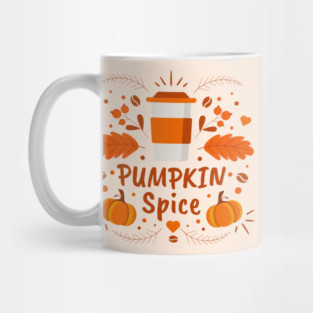 Pumpkin Spice coffee, fall leaves Mug