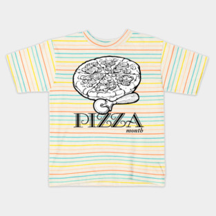 National Pizza Month Vintage Illustration Kids T-Shirt